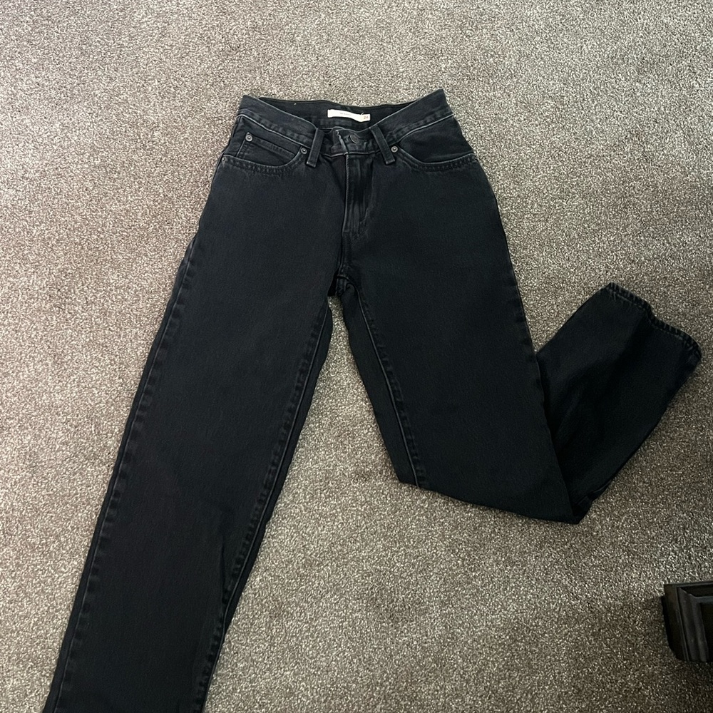 Levi's 94’baggy mid rise Women's Black Straight-Leg Jeans